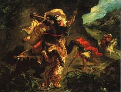 Eugene Delacroix Tiger Hung France oil painting art